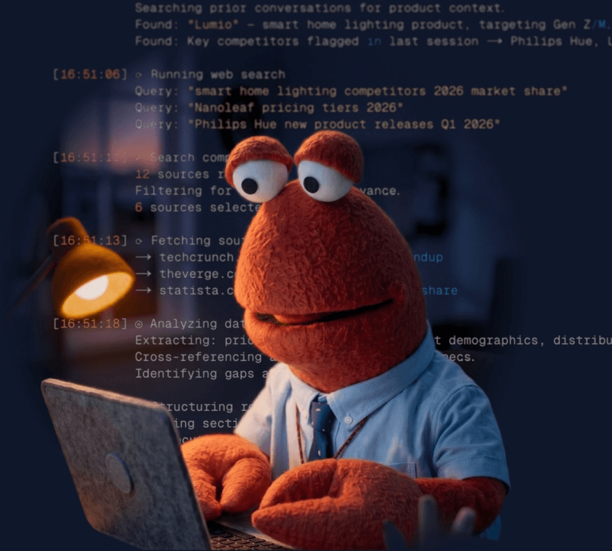 Workmate working at a laptop with terminal logs streaming behind them